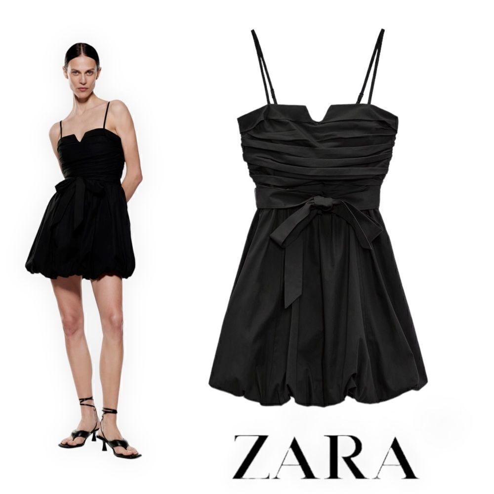 ZARA | Black | VOLUMINOUS MINI DRESS